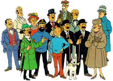 Group of tintin friends